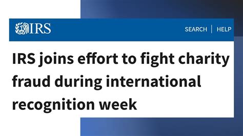 IRS joins effort to fight charity fraud during international .